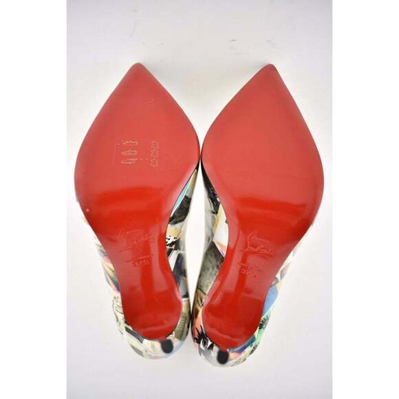 Christian Louboutin Pigalle Follies 100 Patent Collage Black Blue Heel Pump 37.5 - Picture 12 of 12